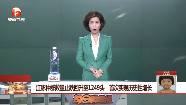 长江江豚种群数量止跌回升至1249头,首次实现历史性增长