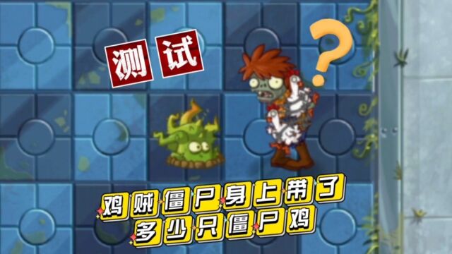 PvZ超有梗:测试一下鸡贼僵尸身上带了多少只僵尸鸡