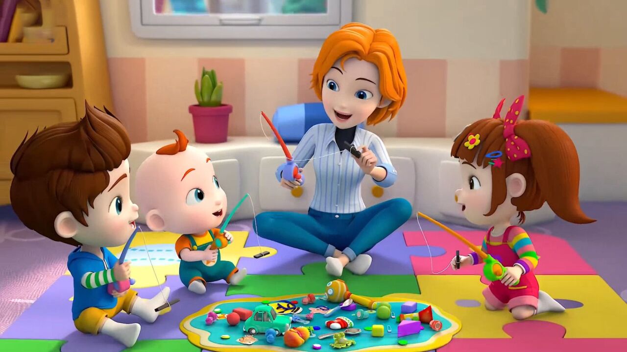 超级宝贝jojo用磁铁帮妈妈拿到钥匙,自制钓鱼游戏,简单又有趣