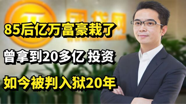 唐军:85后亿万富豪栽了!曾拿到20多亿的投资,如今被判入狱20年