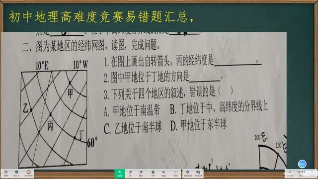 2023年中考地理高频考点,易错题汇总讲解,经纬网综合题型破解01 #初一 #初二 #中考