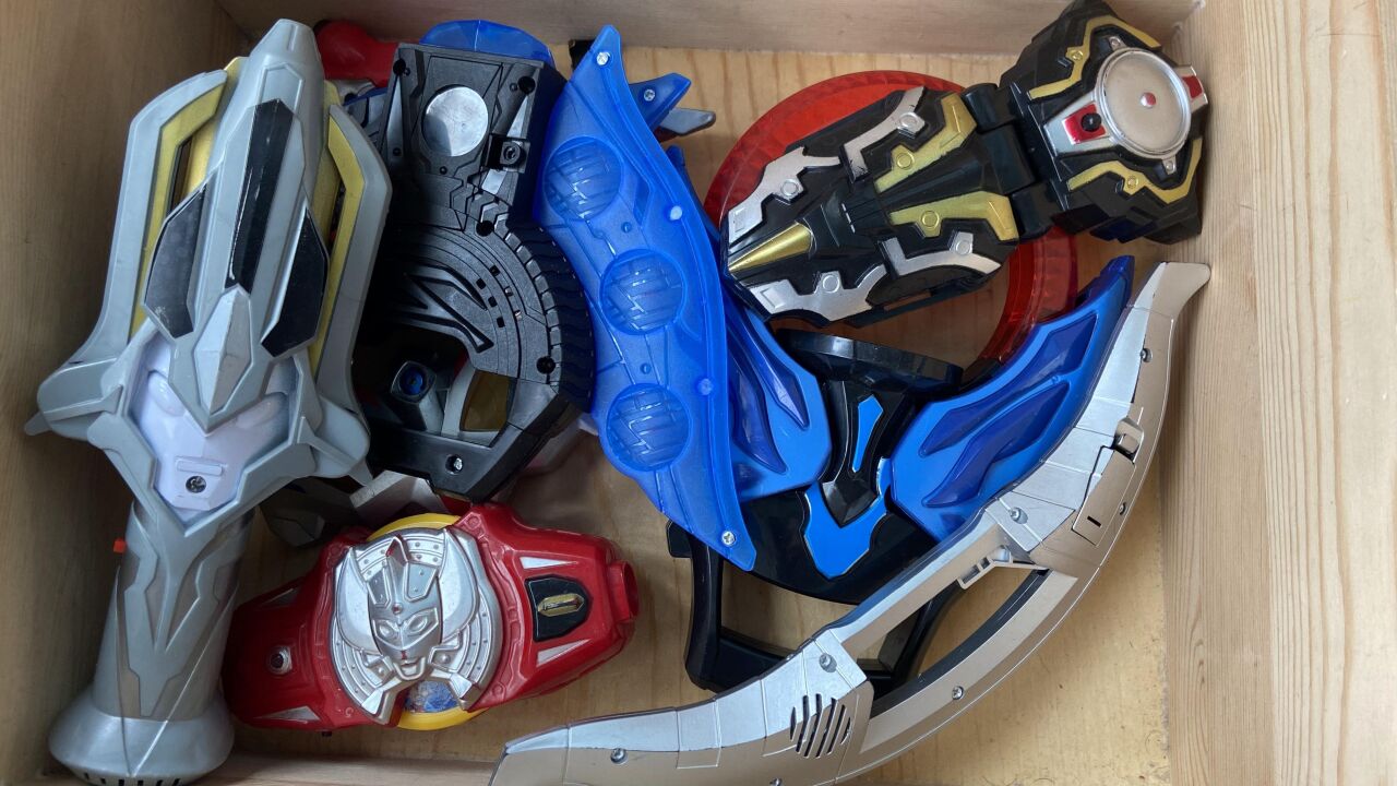 奥特曼武器变身器玩具,赛罗头镖 银河火花 泽塔升华器 泰迦火花 泰罗