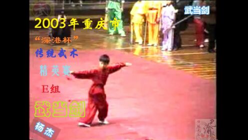 2003年重庆市“深港杯”传统武术精英赛E组武当剑-杨杰