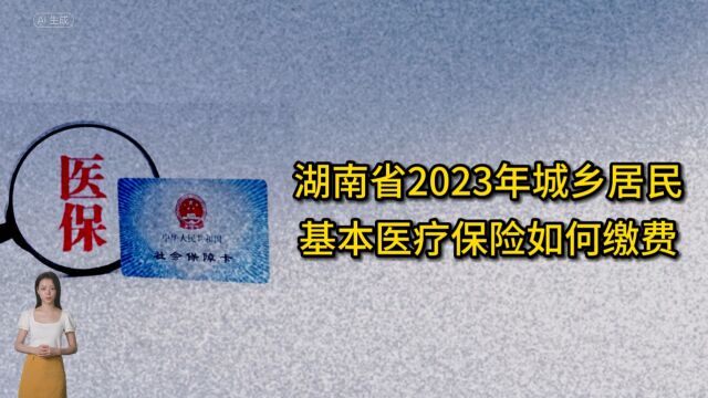 湖南省2023年城乡居民基本医疗保险如何缴费