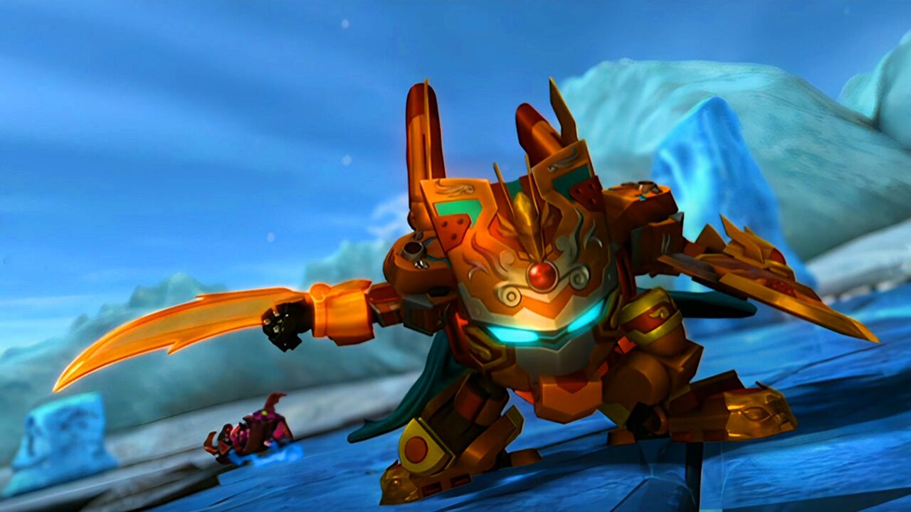 果宝特攻:升级后的香橙战宝有多帅?暴打海鲨王!