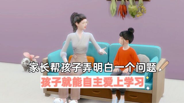 家长帮孩子弄明白一个问题,孩子就能自主爱上学习