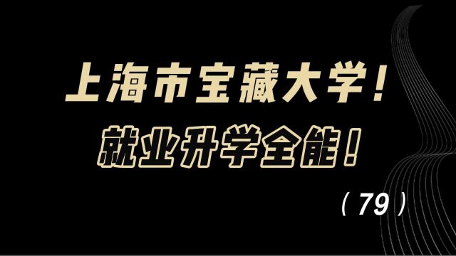 教育观察:上海市宝藏大学!就业升学全能!却常常被忽视!