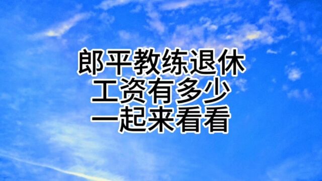 郎平教练退休工资有多少,一起来看看