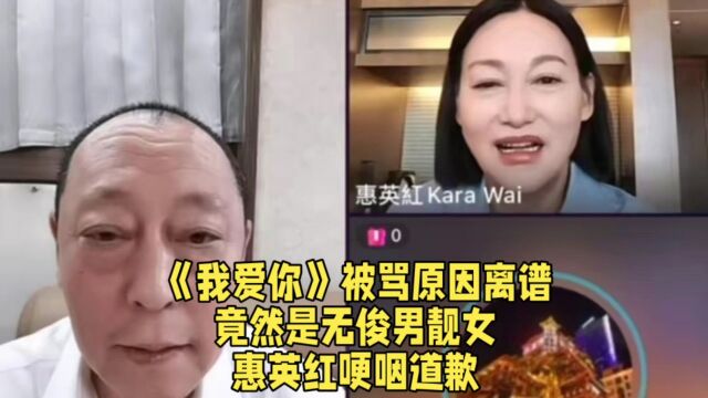 《我爱你》被骂原因离谱,竟然是无俊男靓女?惠英红哽咽道歉.