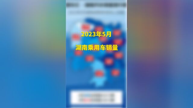 2023年湖南乘用车销量