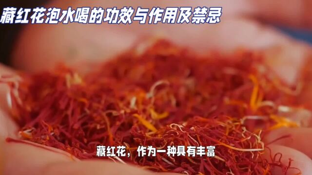 解析:藏红花泡水喝的功效与作用及禁忌