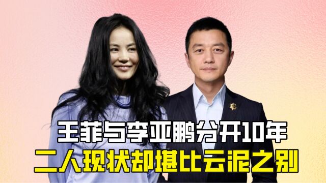 王菲与李亚鹏分开10年,二人现状却堪比云泥之别?