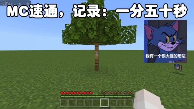 我的世界:MC速通记录!一分五十秒!