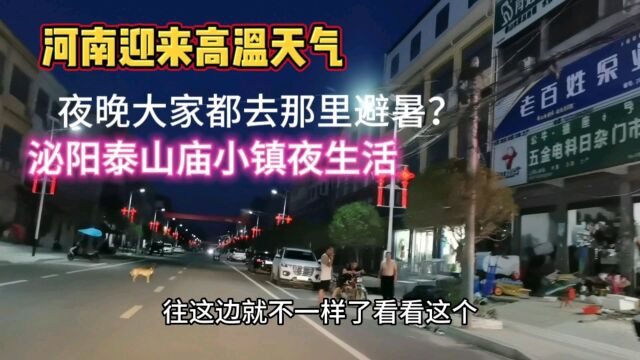 河南泌阳泰山庙镇乡村夜生活,太热晚上都去哪