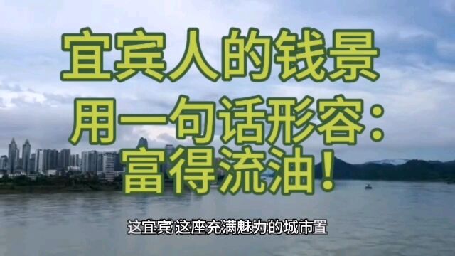 宜宾的钱景,只能用一句话形容:富得流油!