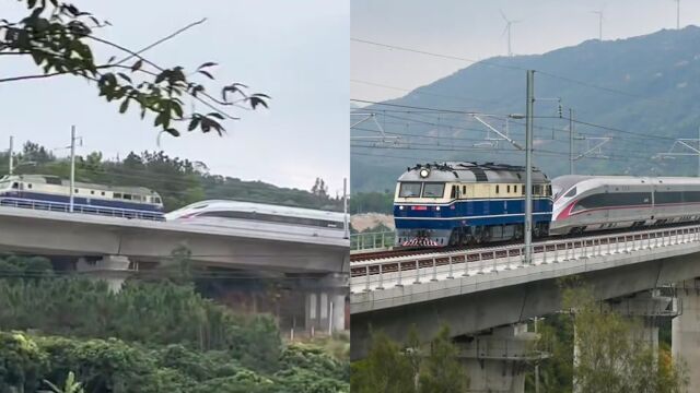 东风11型内燃机车头牵复兴号测试:带你熟悉下路线,以后要自己走