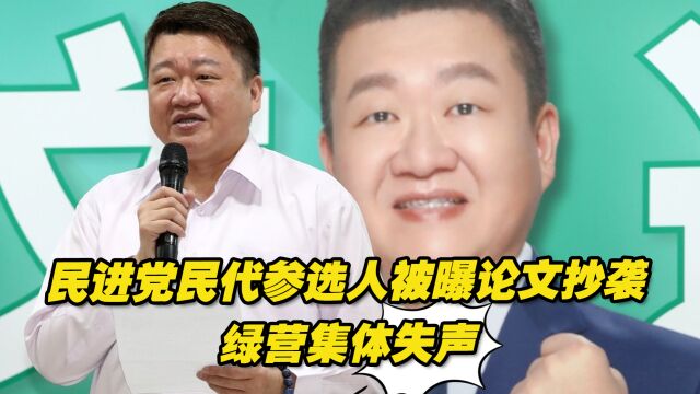 民进党民代参选人何博文被曝论文抄袭,绿营集体失声