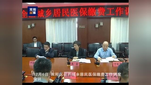 双阳区召开城乡居民医保缴费工作调度会议