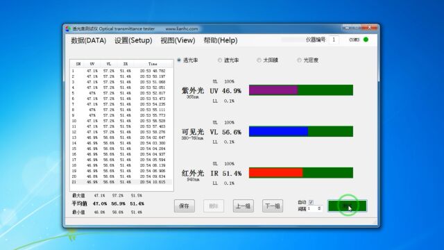 LH206透光率测试仪自动测试数据监测超标告警透光率计