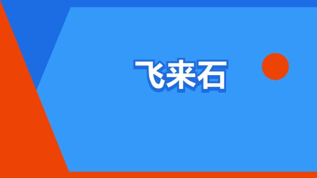 “飞来石”是什么意思?