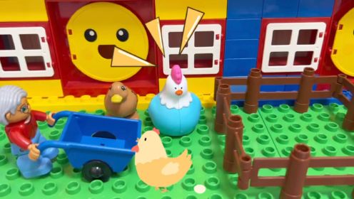 益智大颗粒积木玩具，母鸡下蛋#适合儿童的益智玩具推荐