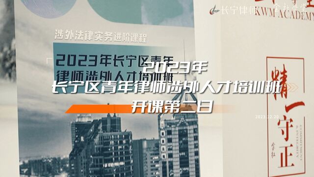 2023年长宁区青年律师涉外人才培训班Day2精彩速递