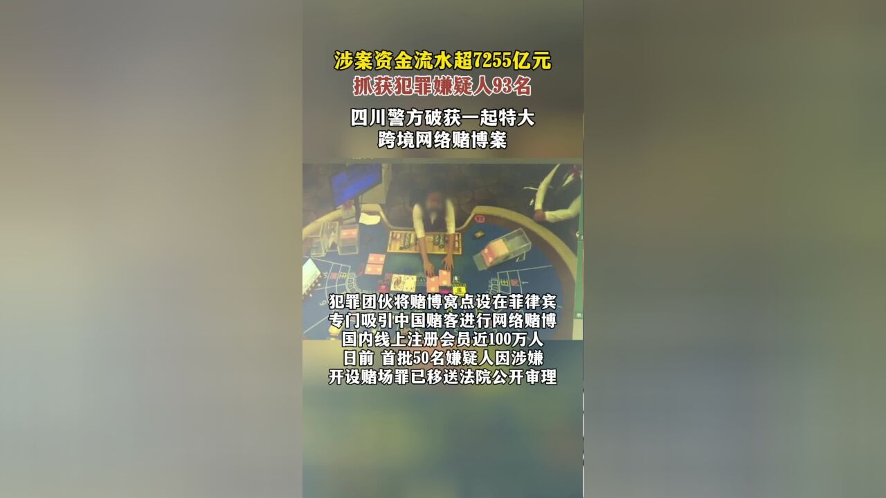 特大跨境网络赌博案告破：专门吸引国内赌客，涉案流水达7255亿！93人落网-腾讯新闻
