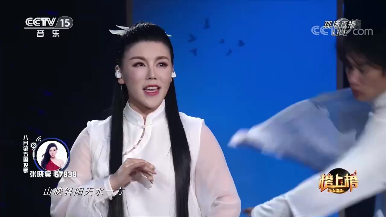 张晓棠带来的《苏幕遮》,歌声甜美琴声动听,让人陶醉