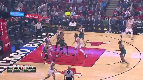 《NBA全场集锦》【得分】戈贝尔无情帽＋海沃德夺命剑！爵士开场斗公牛