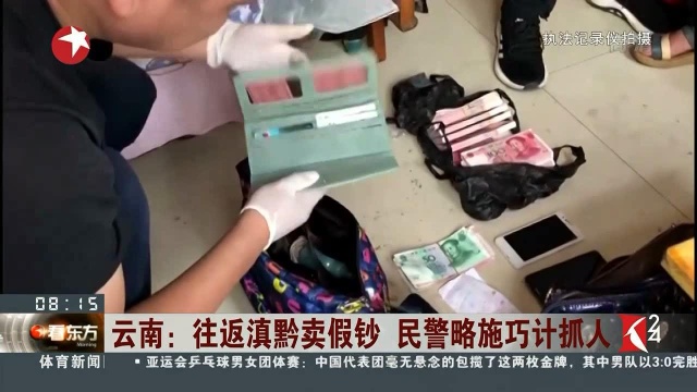 云南:往返滇黔卖假钞 民警略施巧计抓人