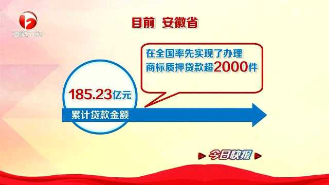 安徽省在全国率先实现办理商标质押贷超2000件