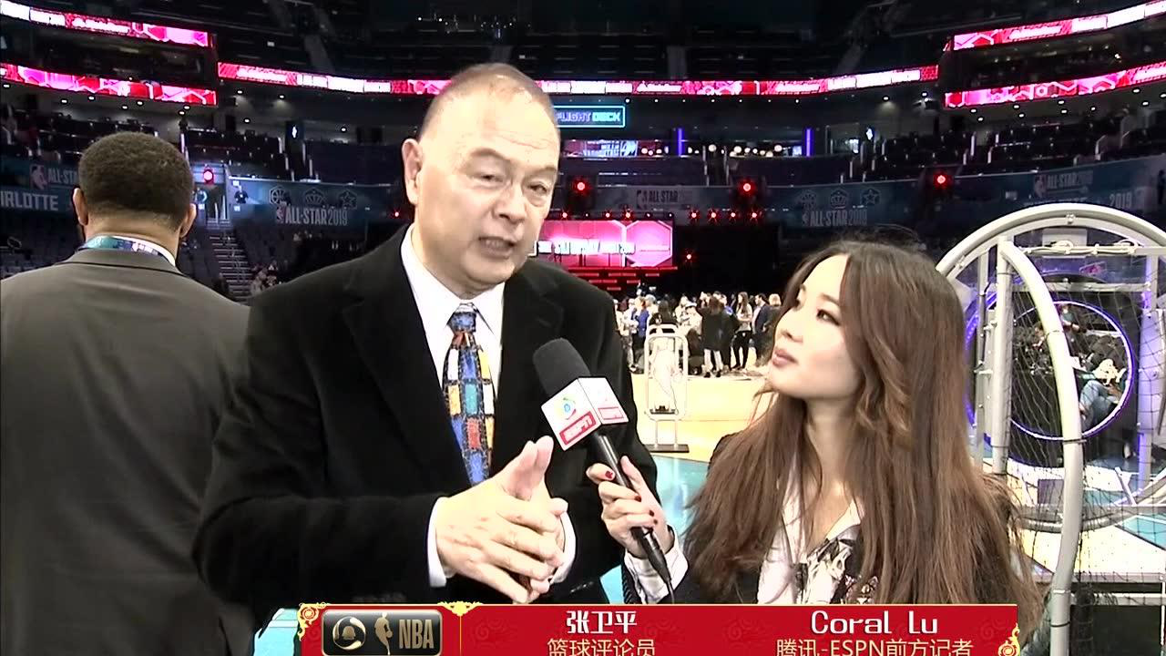 烤肉姐前方采访张卫平指导谁认真就能获得技巧冠军库里