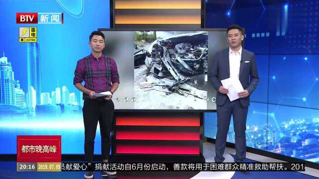 河南商丘:女子醉驾撞人又撞车 致2死4伤