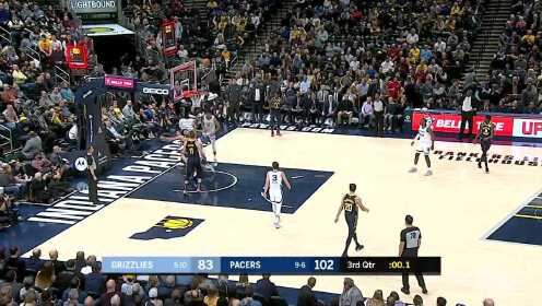《NBA全场集锦》【原声】灰熊114-126步行者 沃伦26分4篮板长驱直入双手炸筐