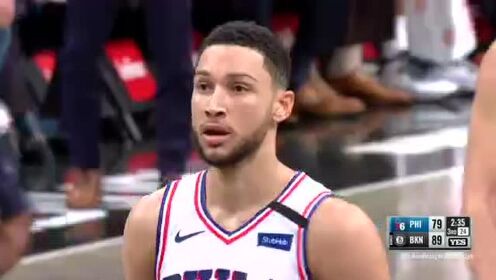 《NBA全场回放》【原声回放】费城vs篮网第3节 哈里斯三分飙射拉开分差