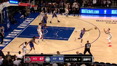 《NBA全场集锦》【原声】鹈鹕123-111尼克斯 莺歌28+9携手球哥15+11送对手五连败