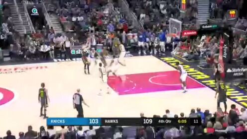 《NBA全场回放》【原声回放】尼克斯vs老鹰第4节 特雷杨错失绝杀抛投