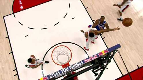 《NBA全场集锦》篮下筑起铜墙铁壁 白边巴掌一扇送贾尔斯热辣火锅