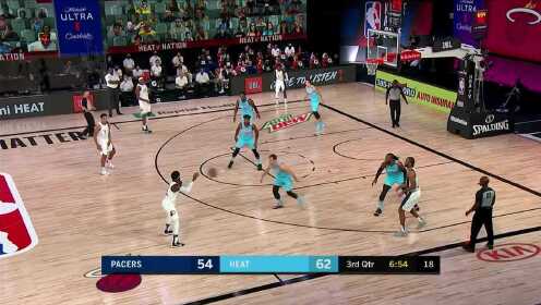 《NBA全场回放》【回放】步行者vs热火第3节 奥拉迪波逆天3+1