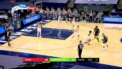《NBA全场集锦》组织得分一手挑 拉塞尔：憋说了 我想唐斯
