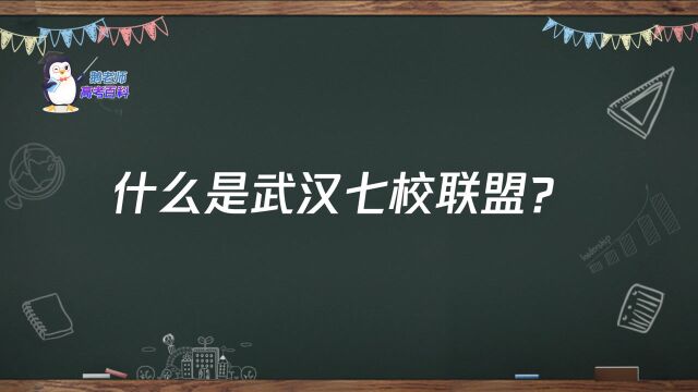 【鹅老师高考百科】什么是武汉7校?