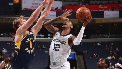 《NBA全场集锦》【球星】莫兰特vs步行者集锦 全场23+6加速变向高空探物