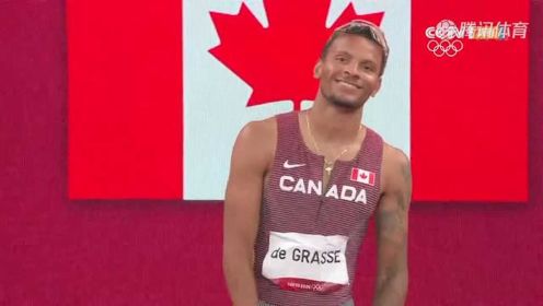 男子组200米决赛 加拿大选手德·格拉斯19秒62夺金