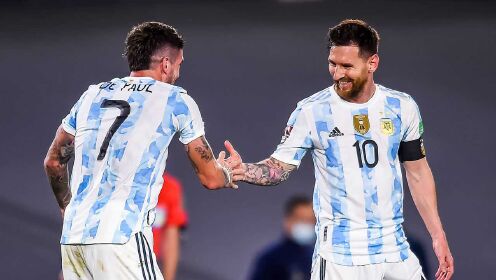 世预赛-阿根廷3-0完胜乌拉圭 梅西另类破门+独造三球