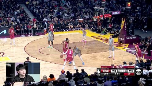 《NBA全明星》拉文三分命中 马师傅：拉文投篮动作很漂亮 跟我差不太多