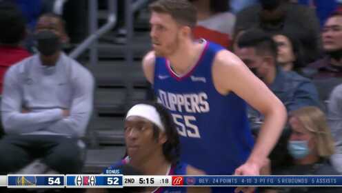 《洛杉矶快船》NBA常规赛：勇士vs快船第2节中文解说回放