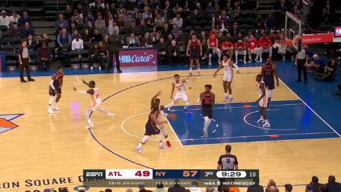 《NBA全场集锦》兰德尔直捣黄龙 硬刚防守强势打成2+1