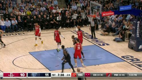 《NBA全场集锦》攻防一体霸王龙！贝恩大帽对手转换三分手起刀落空心入网