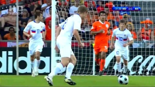 2008欧洲杯回顾四分之一决赛 荷兰1-3俄罗斯