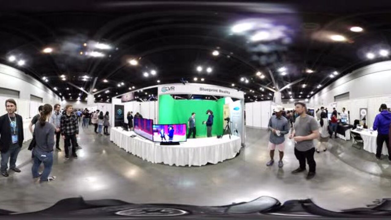 360度全景4K视频VR直播CVR2017VR展台腾讯视频}